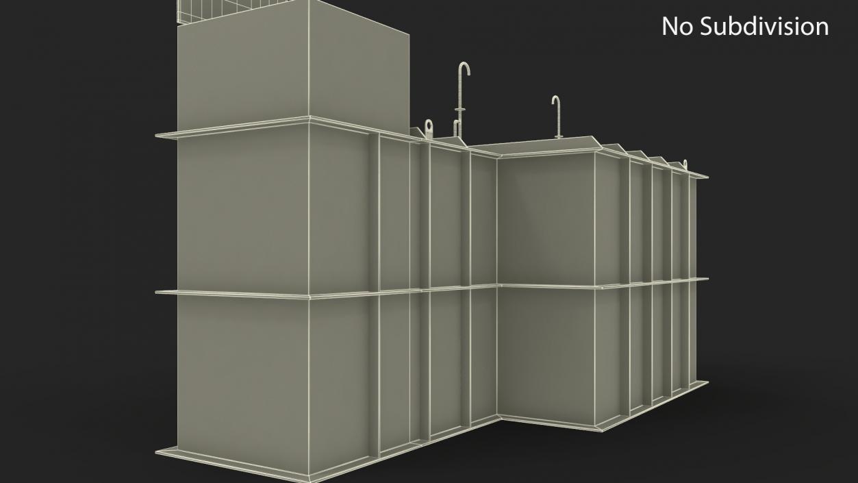 3D model Private Underground Bunker with People 2