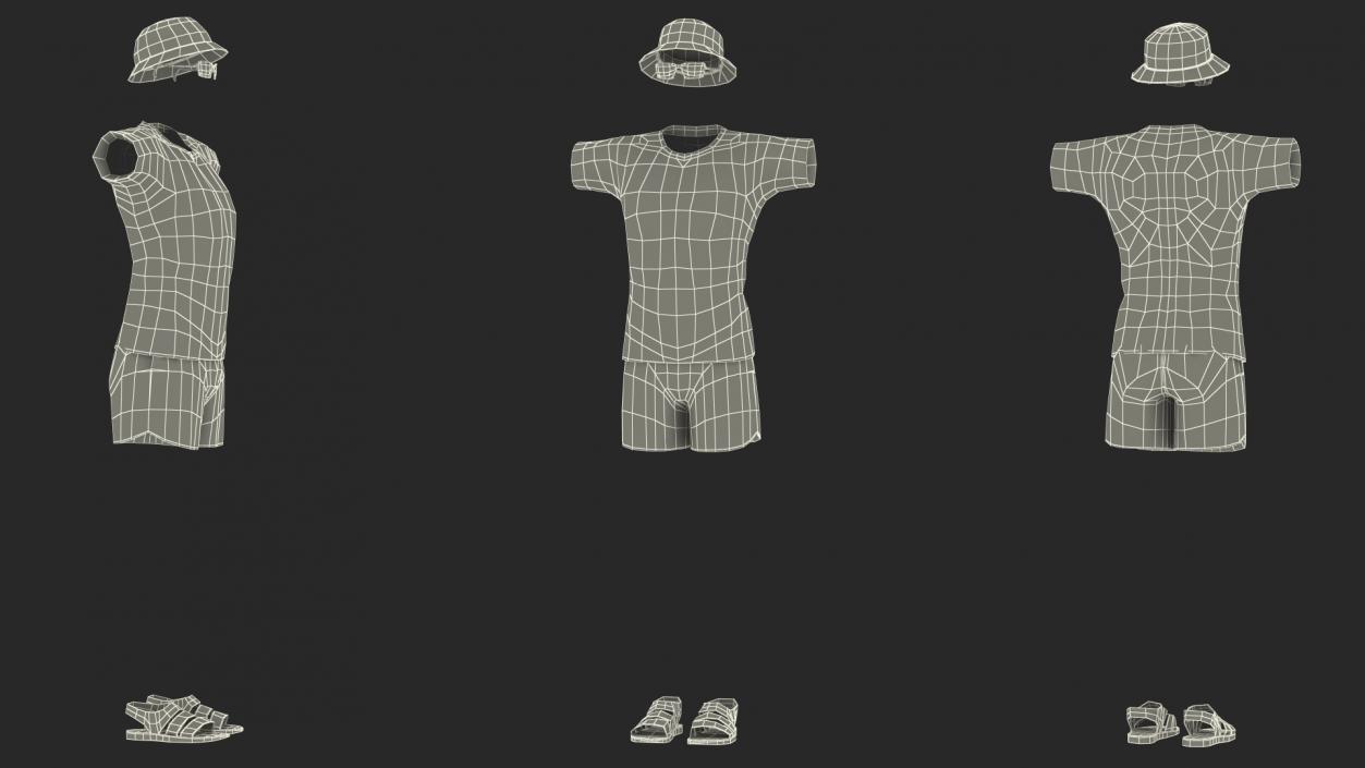 3D Teenage Boy Clothing Collection 2 model