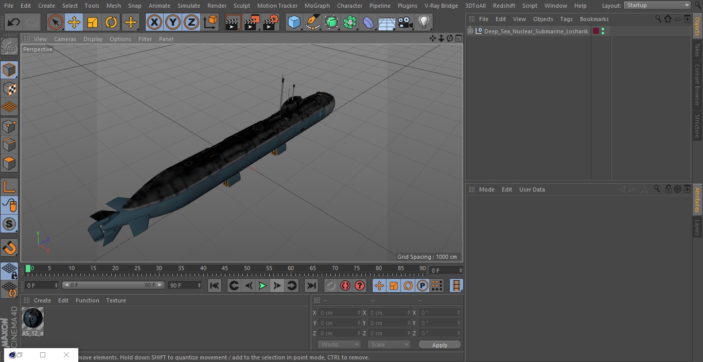 3D model Deep-Sea Nuclear Submarine Losharik