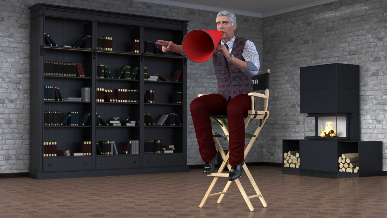 3D Movie Director on Tall Chair model