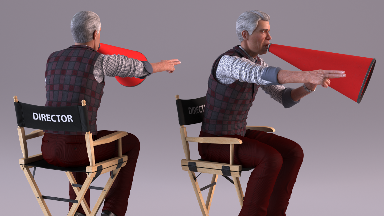 3D Movie Director on Tall Chair model