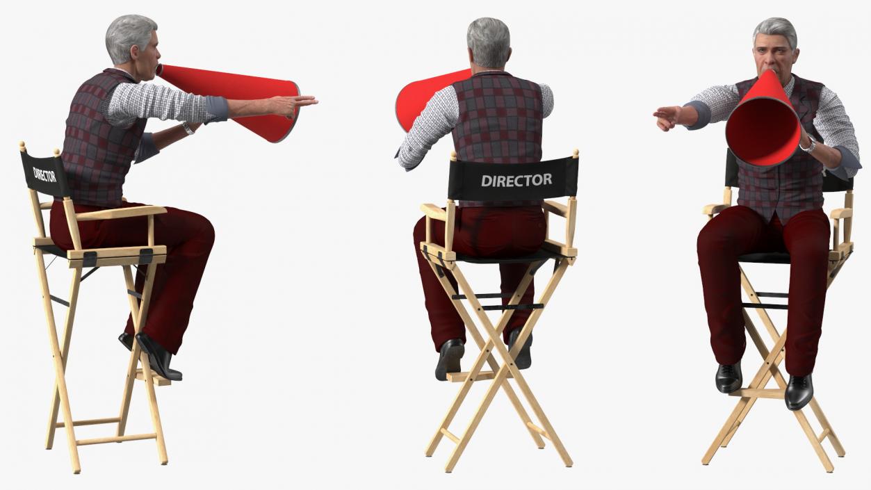 3D Movie Director on Tall Chair model