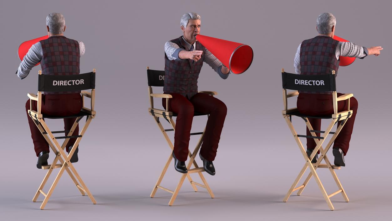 3D Movie Director on Tall Chair model