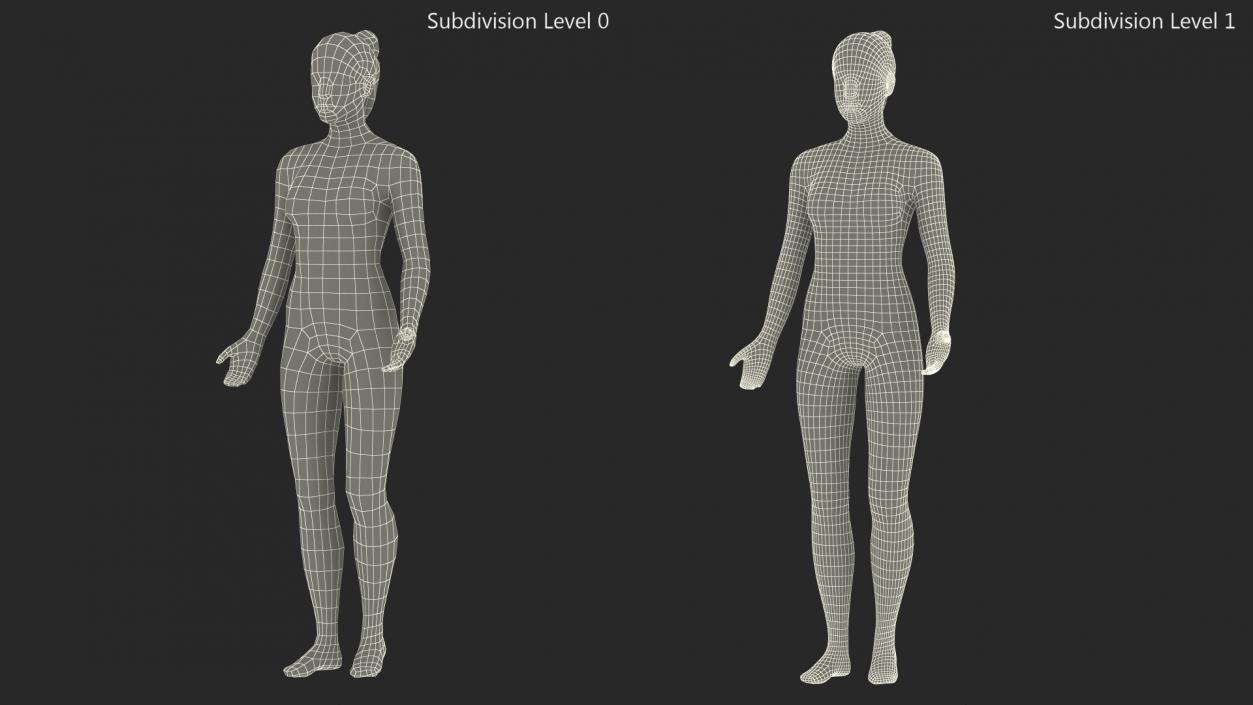 3D model Female Acupuncture Mannequin 2