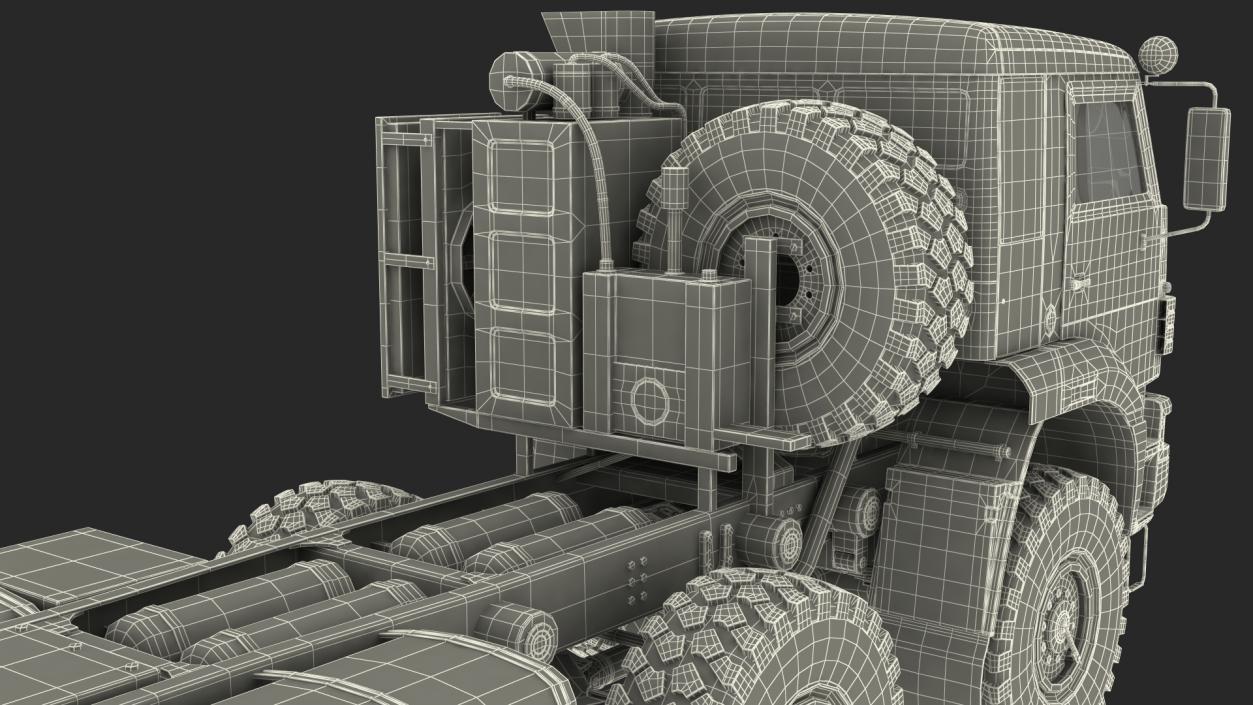 8x8 Truck Generic Rigged 3D model