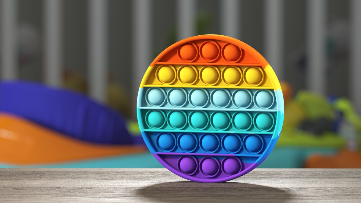 Circle Pop It Fidget Toy 3D model