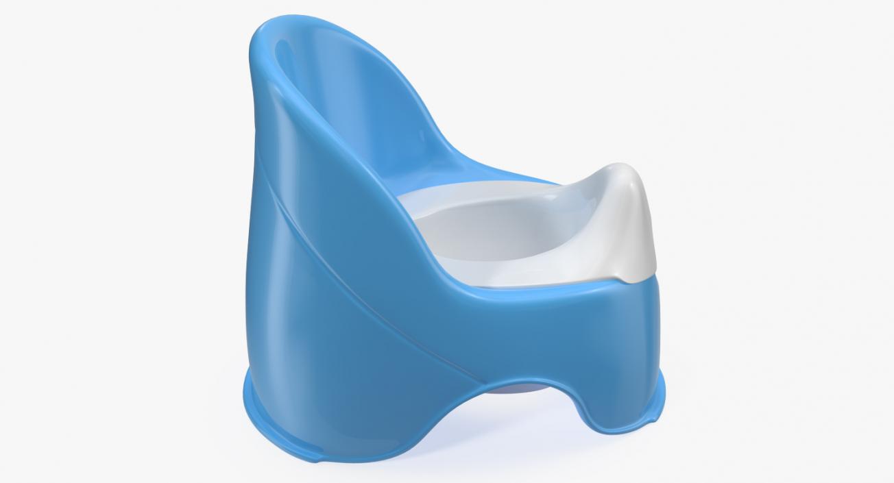 Plastic Kids Toilet 3D model