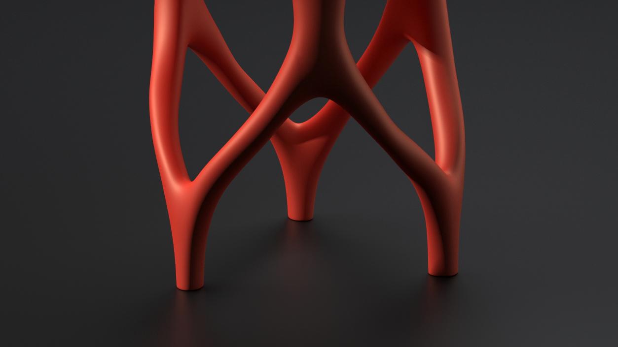 3D Modern Red Table