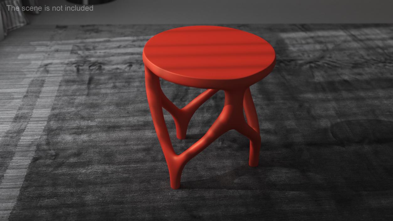 3D Modern Red Table