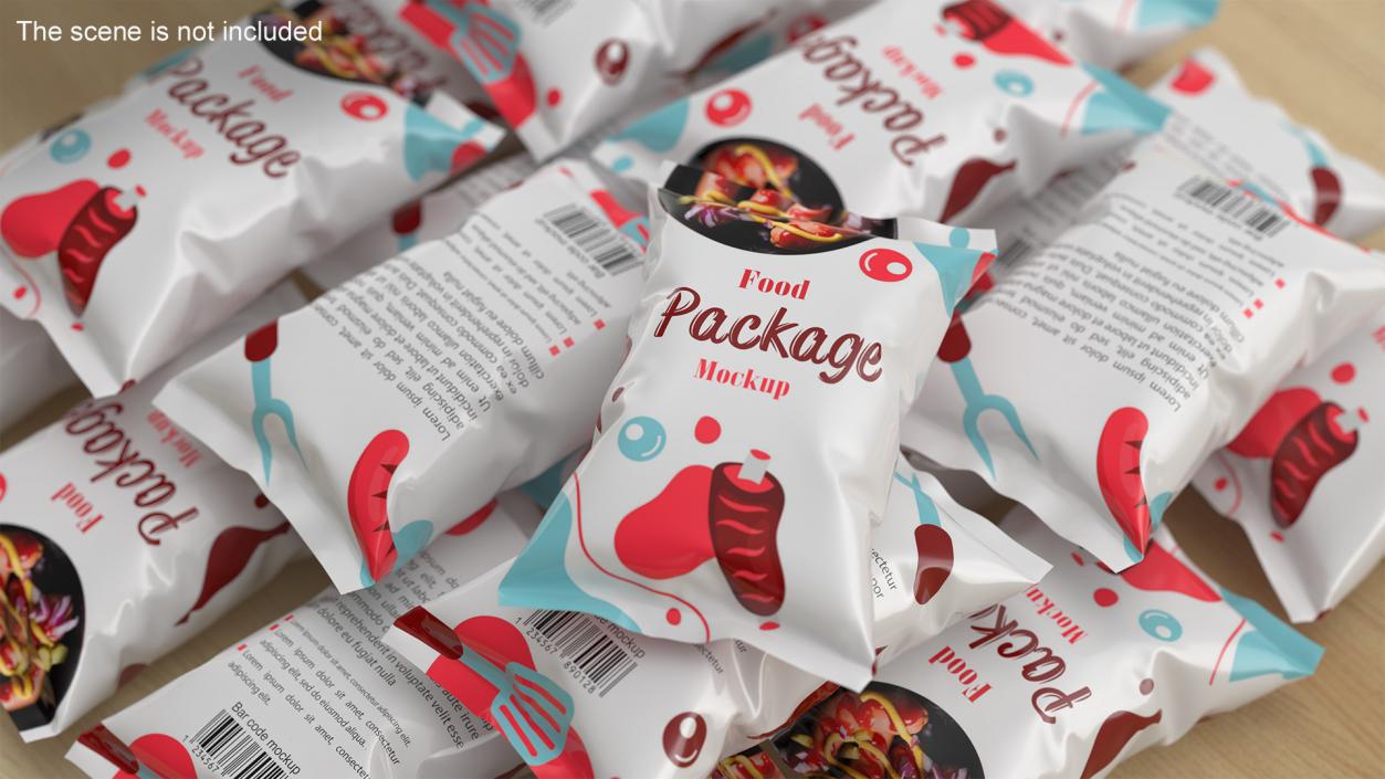 3D Mockup Food Packages Collection