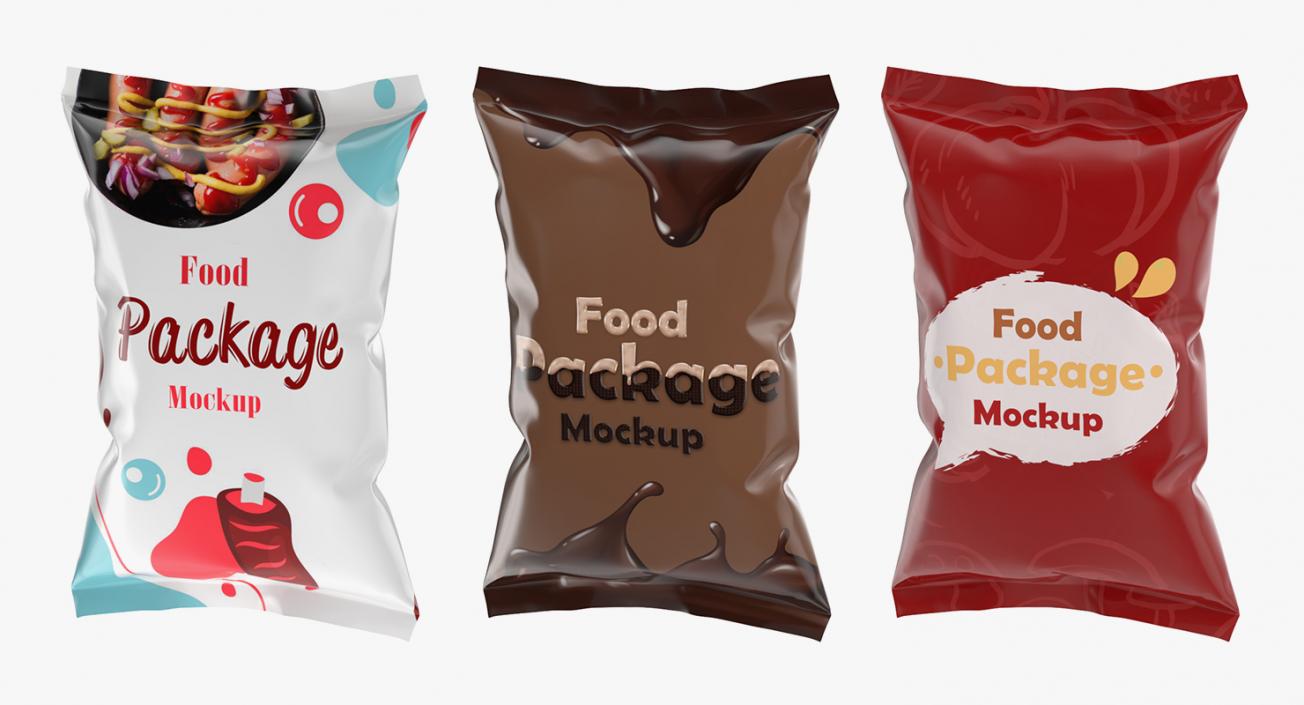 3D Mockup Food Packages Collection