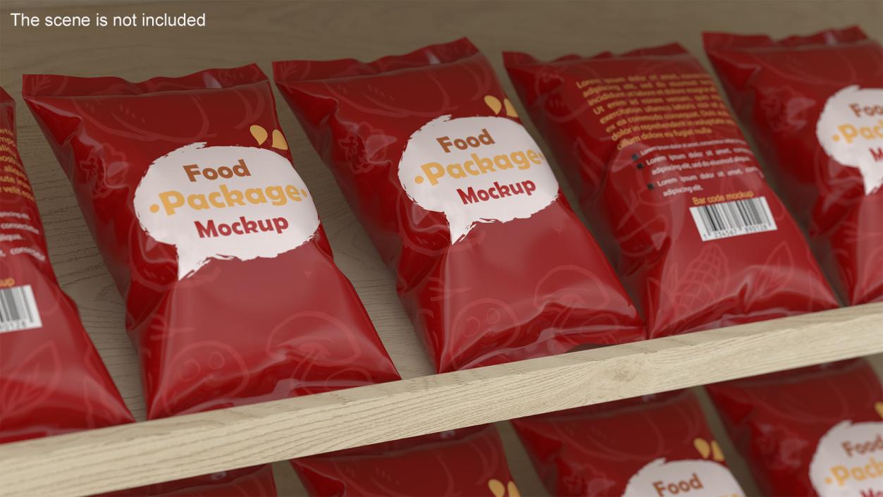 3D Mockup Food Packages Collection