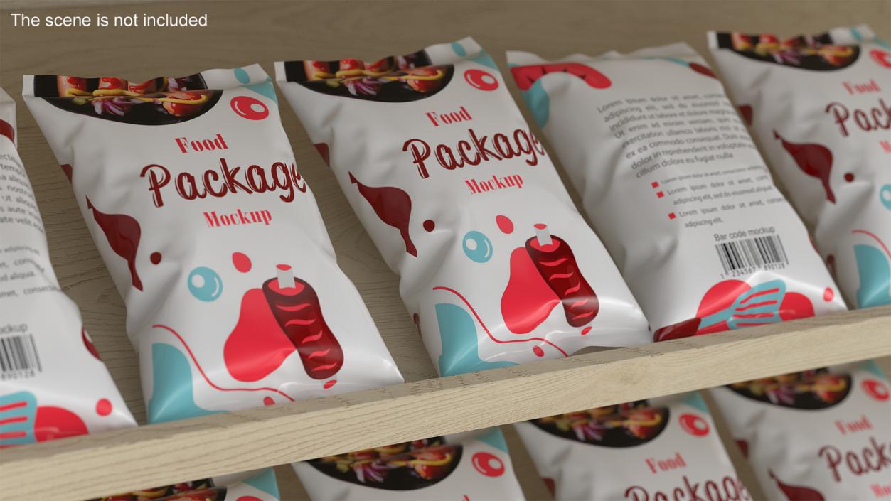 3D Mockup Food Packages Collection