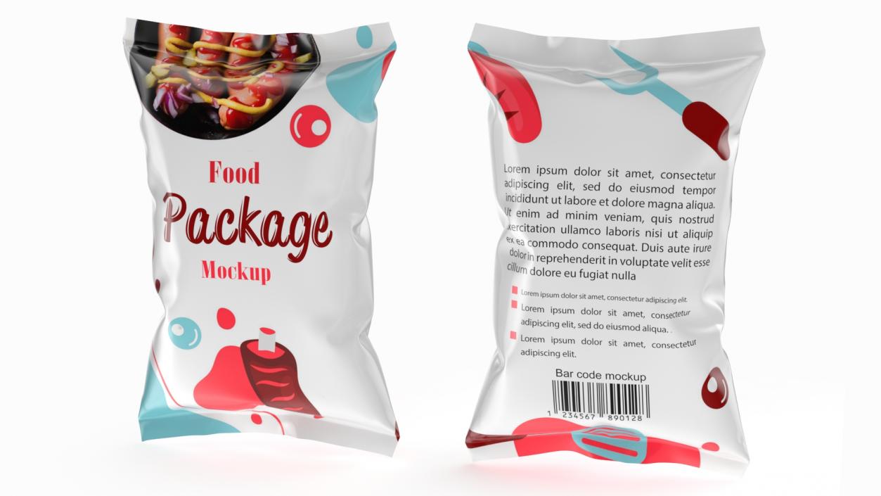 3D Mockup Food Packages Collection