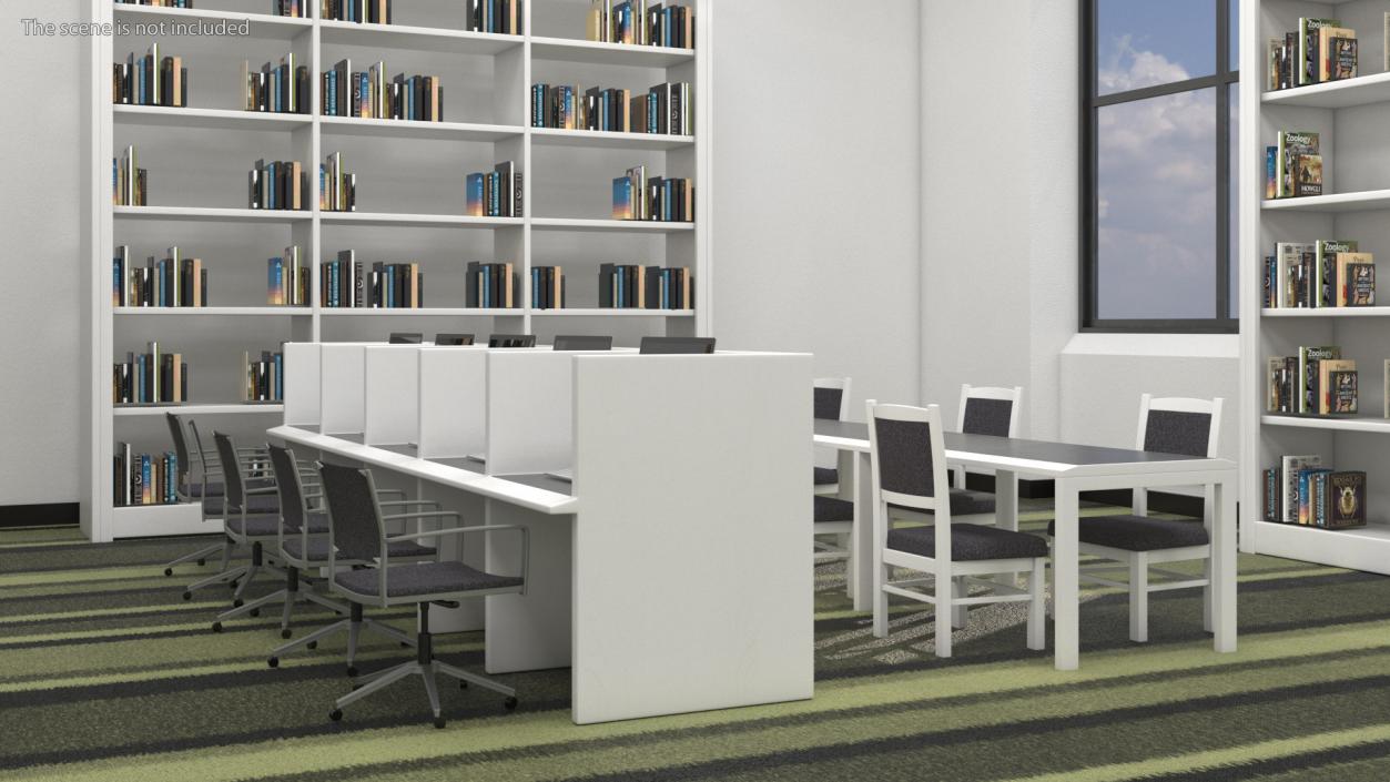 3D Library Furniture Set