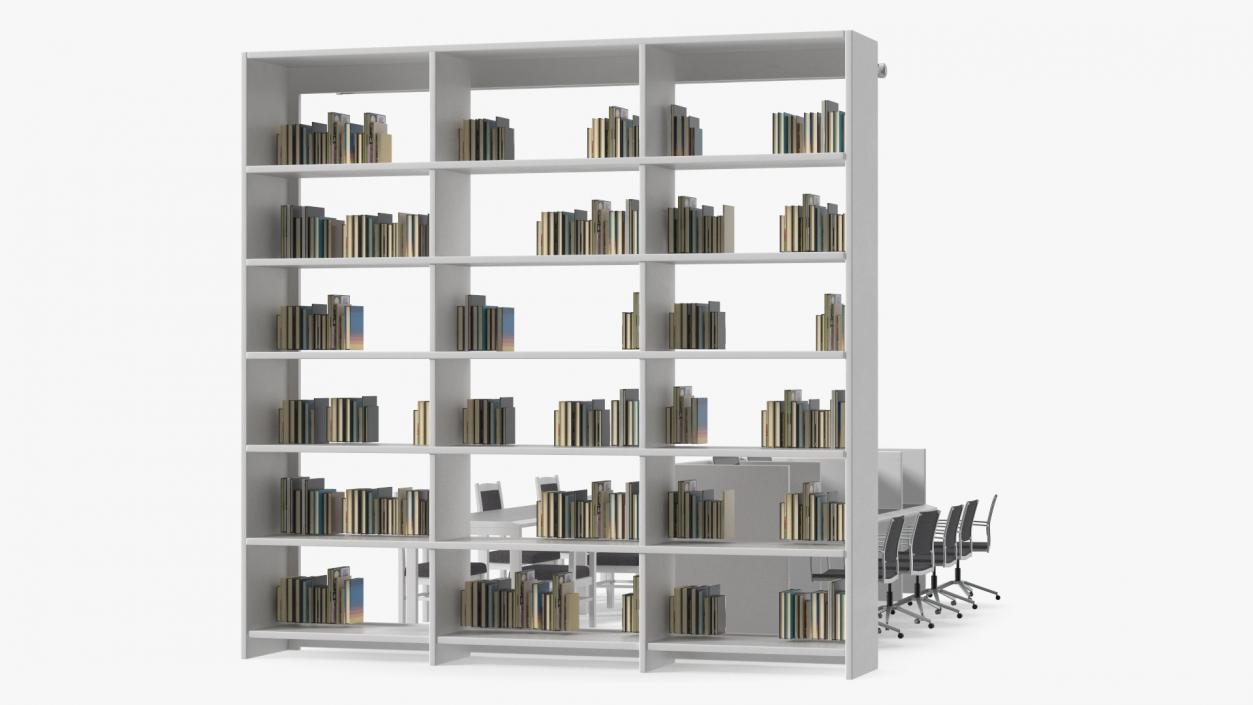 3D Library Furniture Set