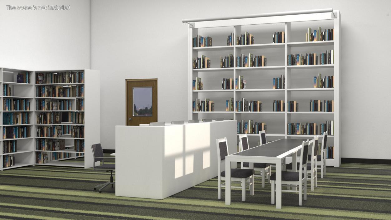 3D Library Furniture Set