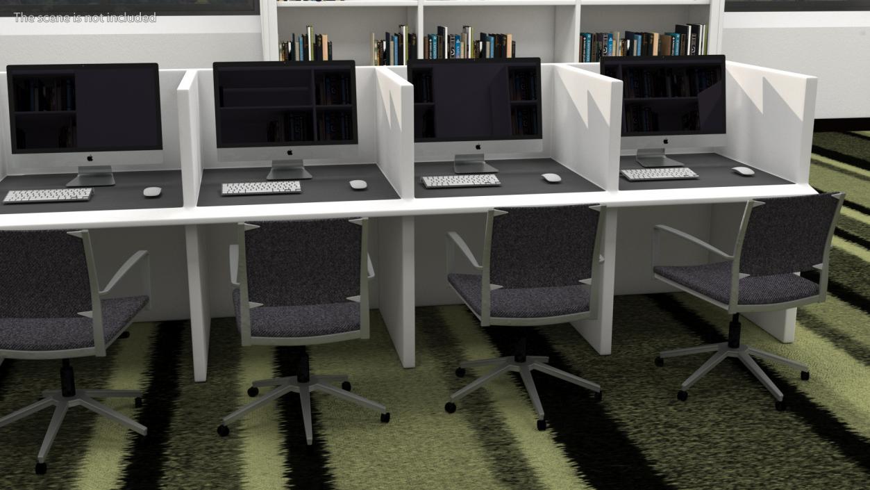 3D Library Furniture Set