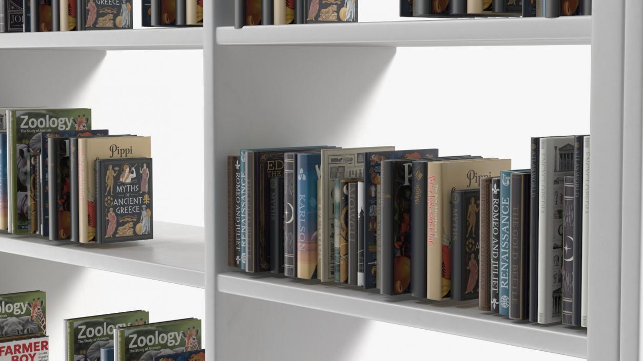 3D Library Furniture Set