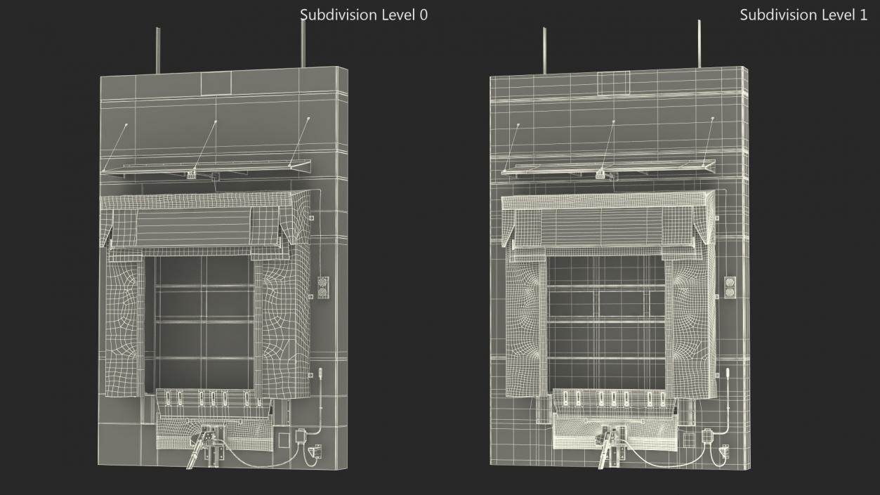 Worn Dock Door Shelter 3D