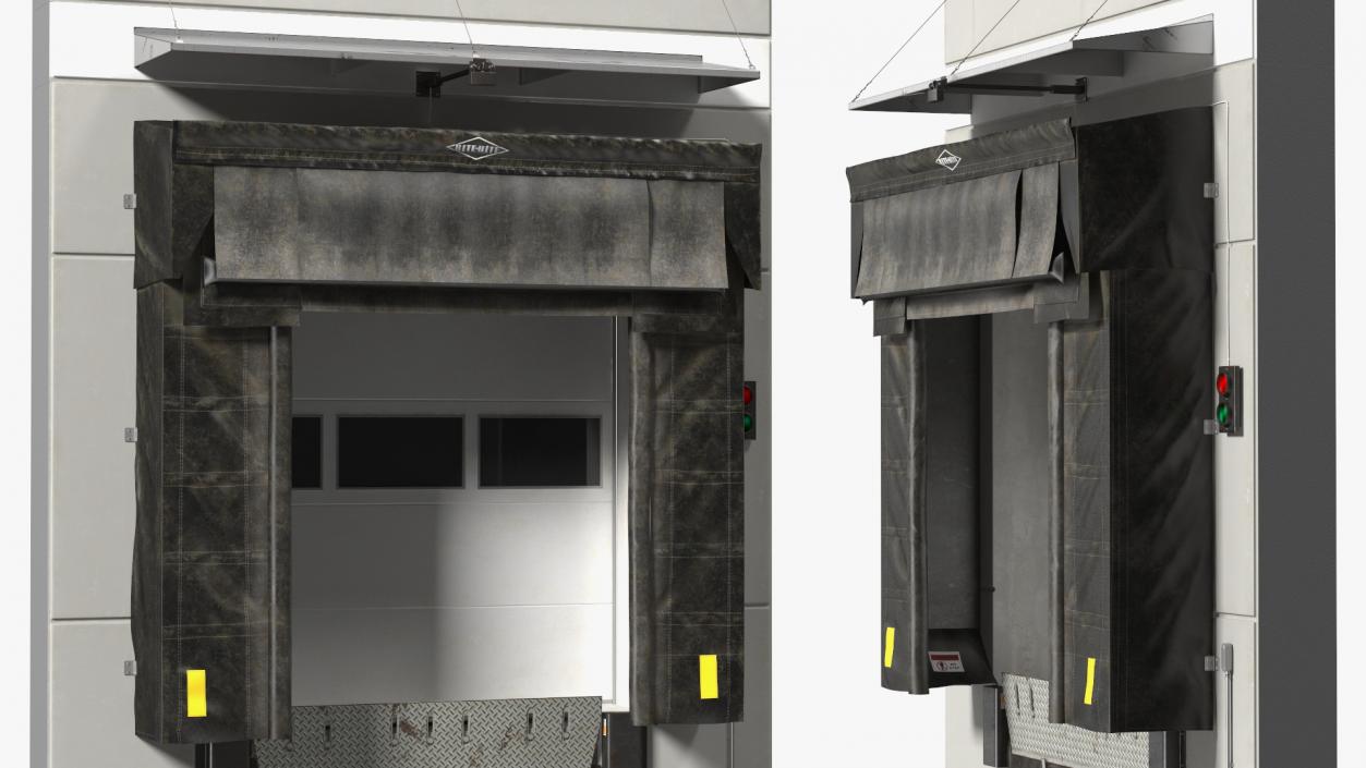 Worn Dock Door Shelter 3D