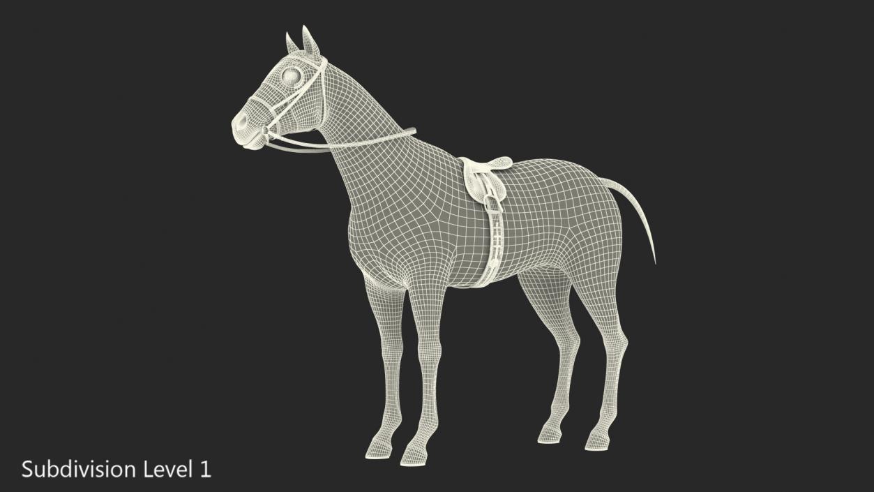 3D Bay Racehorse model