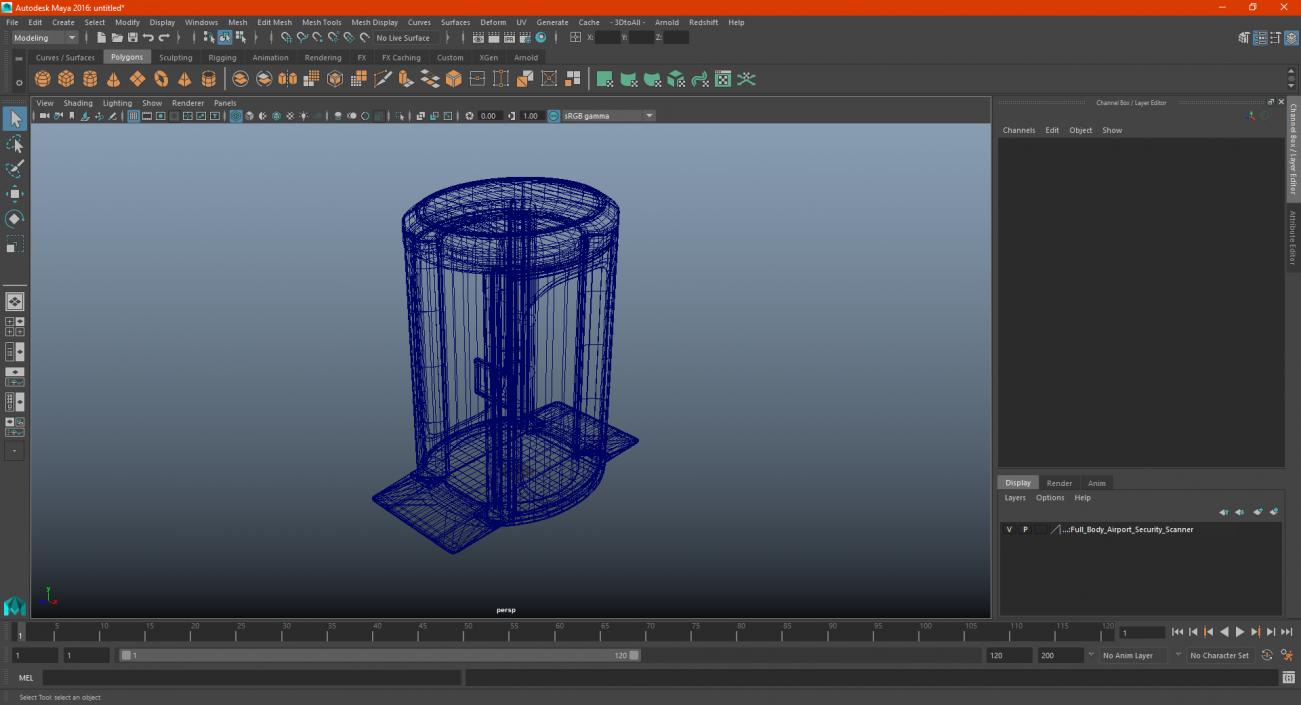 Full Body Airport Security Scanner 3D model