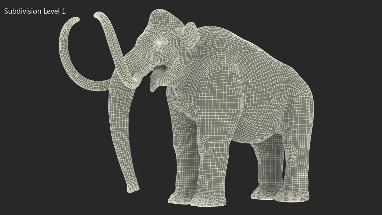 Mammoth Adult Fur 3D