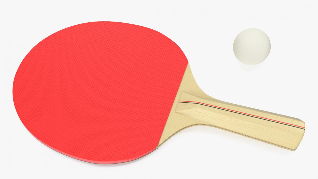 3D model Ping Pong Paddle and Ball