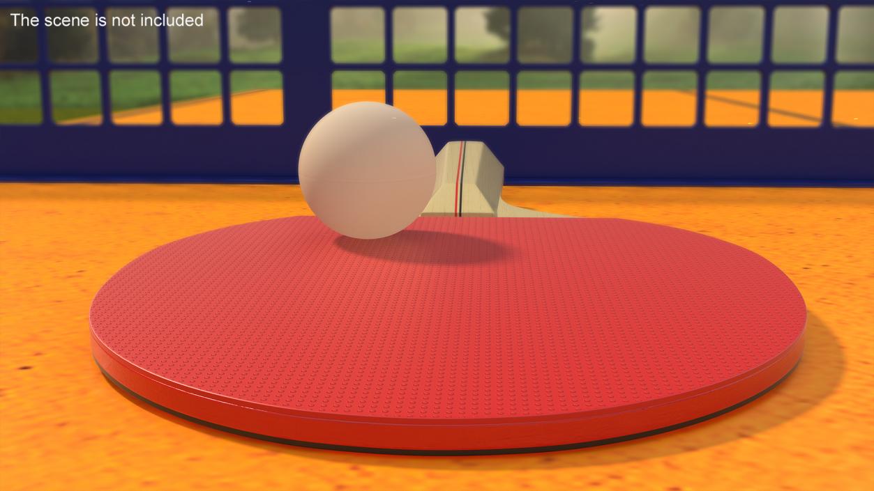 3D model Ping Pong Paddle and Ball