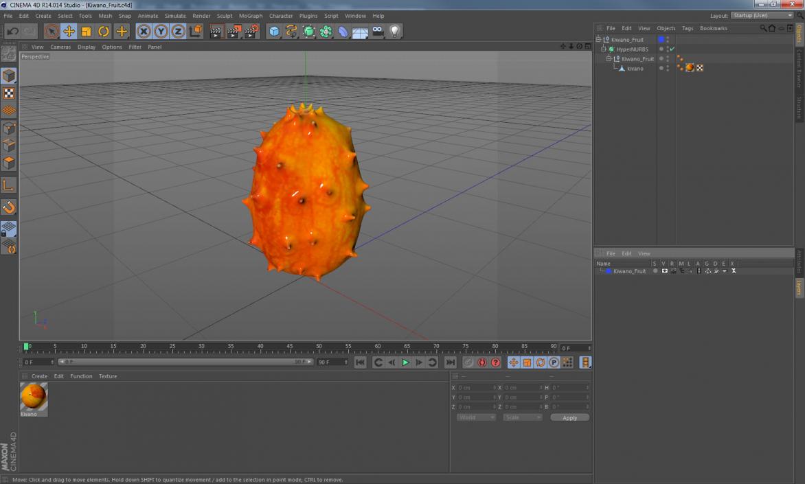 Kiwano Fruit 3D