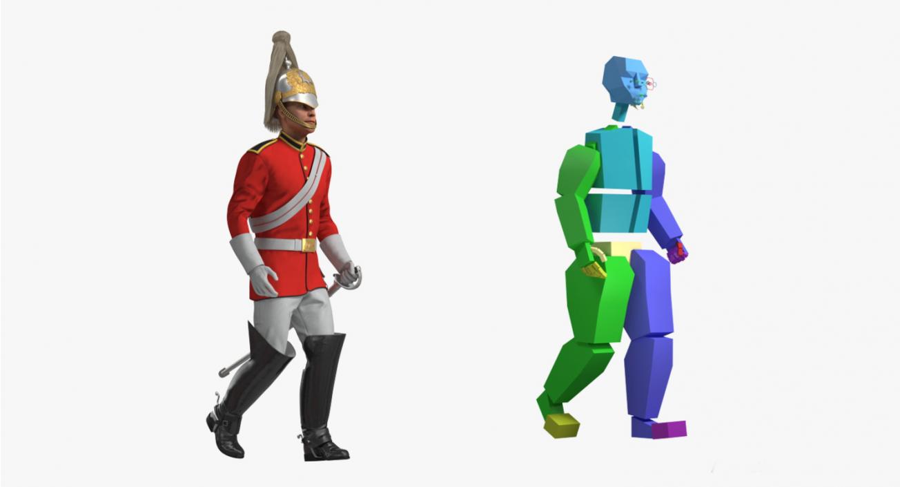 Rigged Guard Soldiers Collection 3D