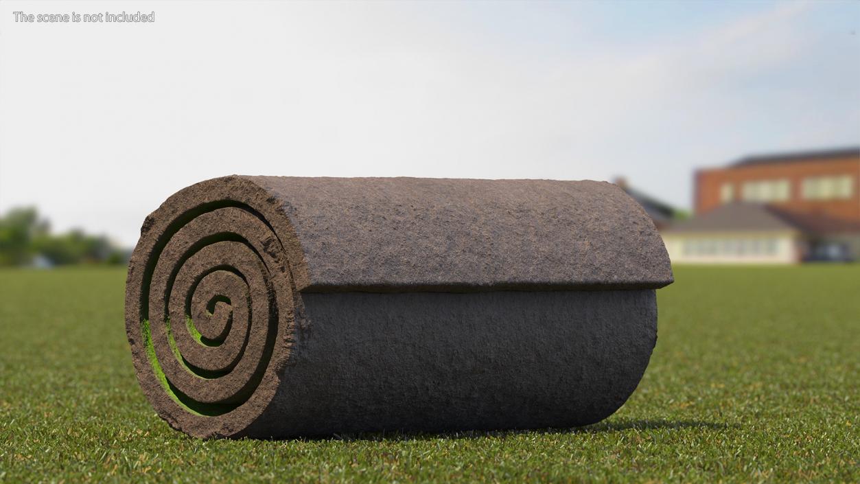 3D Lawn Turf Roll Folded