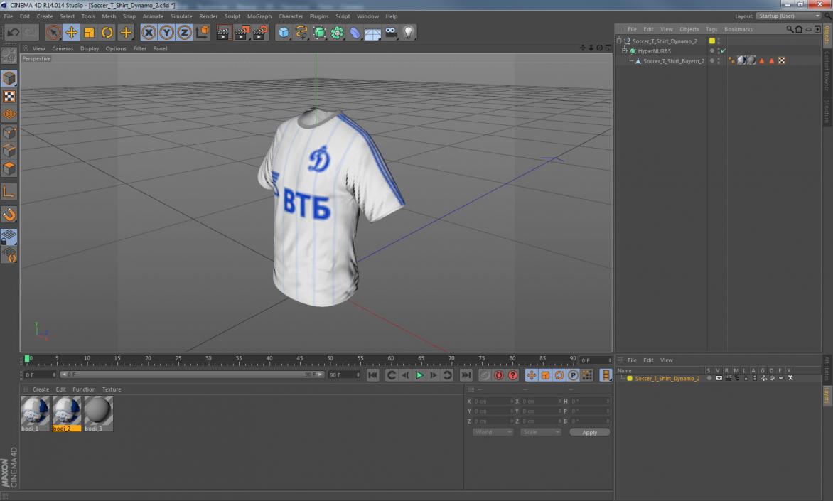 3D Soccer T-Shirt Dynamo 2 model