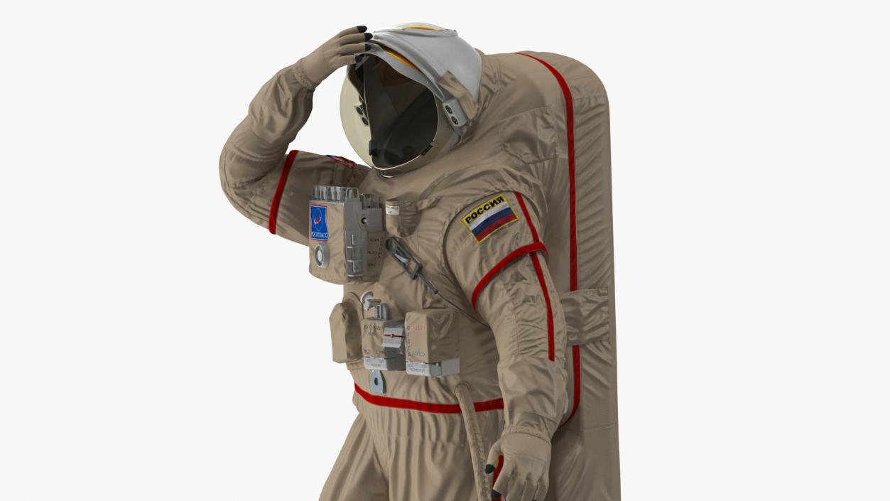 3D Russian Astronaut Spacesuit Orlan MK Rigged model