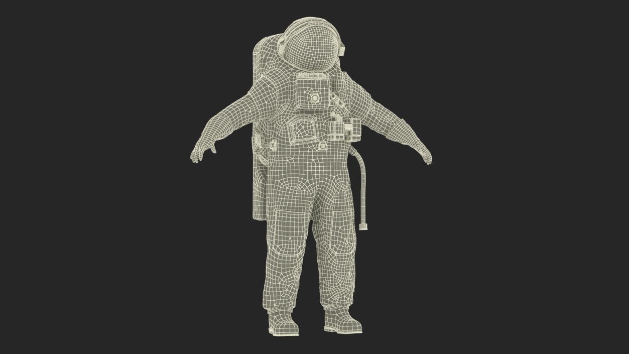 3D Russian Astronaut Spacesuit Orlan MK Rigged model