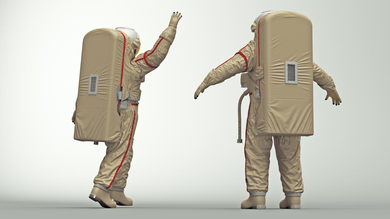 3D Russian Astronaut Spacesuit Orlan MK Rigged model