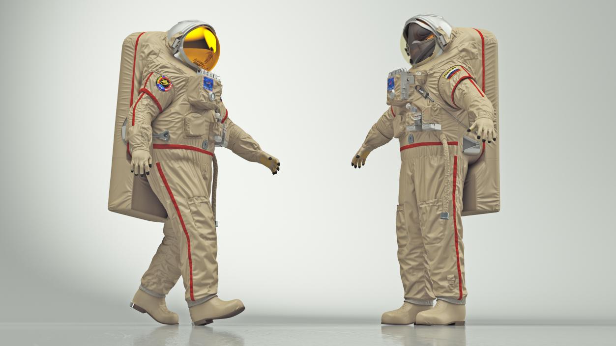 3D Russian Astronaut Spacesuit Orlan MK Rigged model