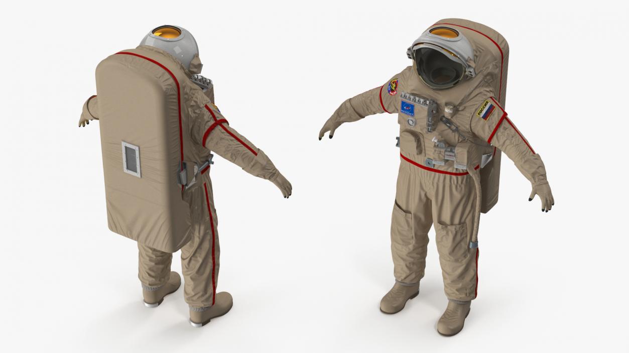 3D Russian Astronaut Spacesuit Orlan MK Rigged model