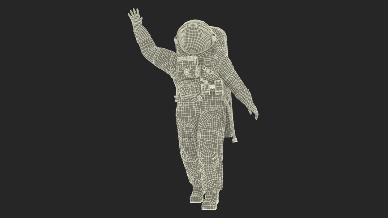 3D Russian Astronaut Spacesuit Orlan MK Rigged model