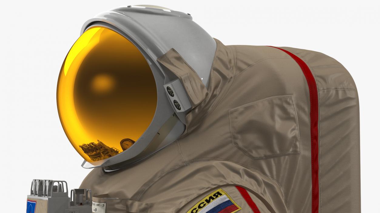 3D Russian Astronaut Spacesuit Orlan MK Rigged model