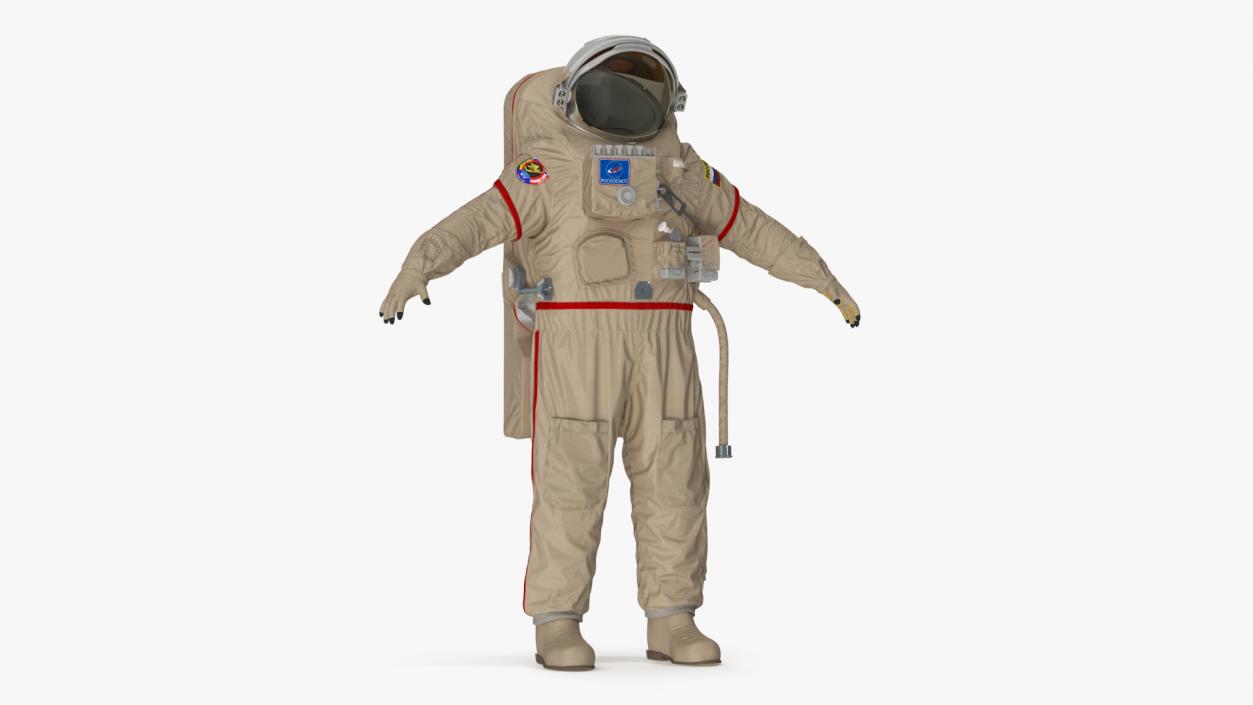 3D Russian Astronaut Spacesuit Orlan MK Rigged model