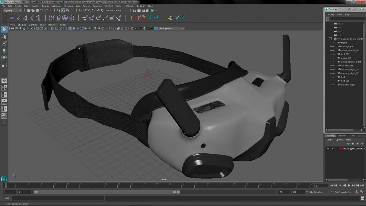 VR Goggles Drone Control 3D model