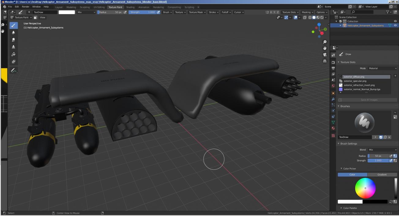 3D model Helicopter Armament Subsystems