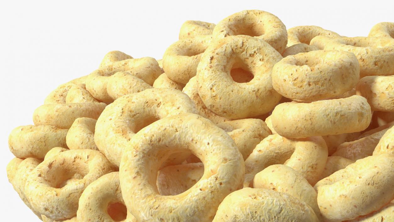 3D Oats Cereals Rings Breakfast model