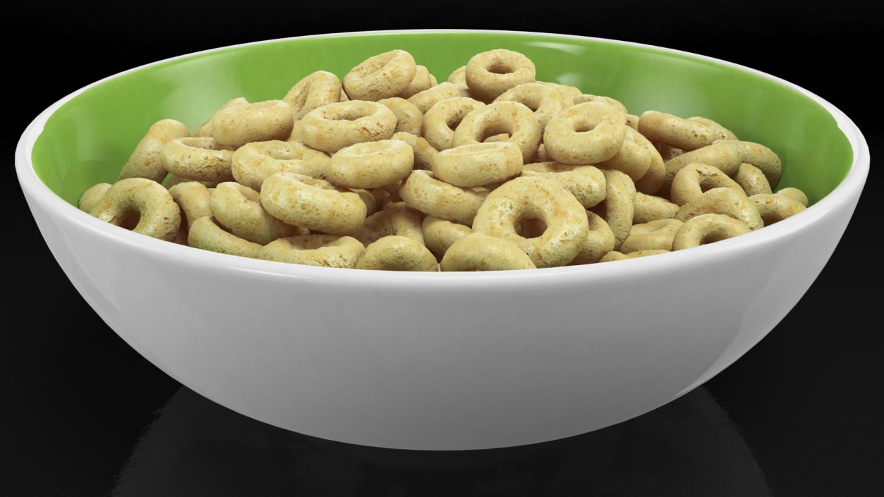 3D Oats Cereals Rings Breakfast model