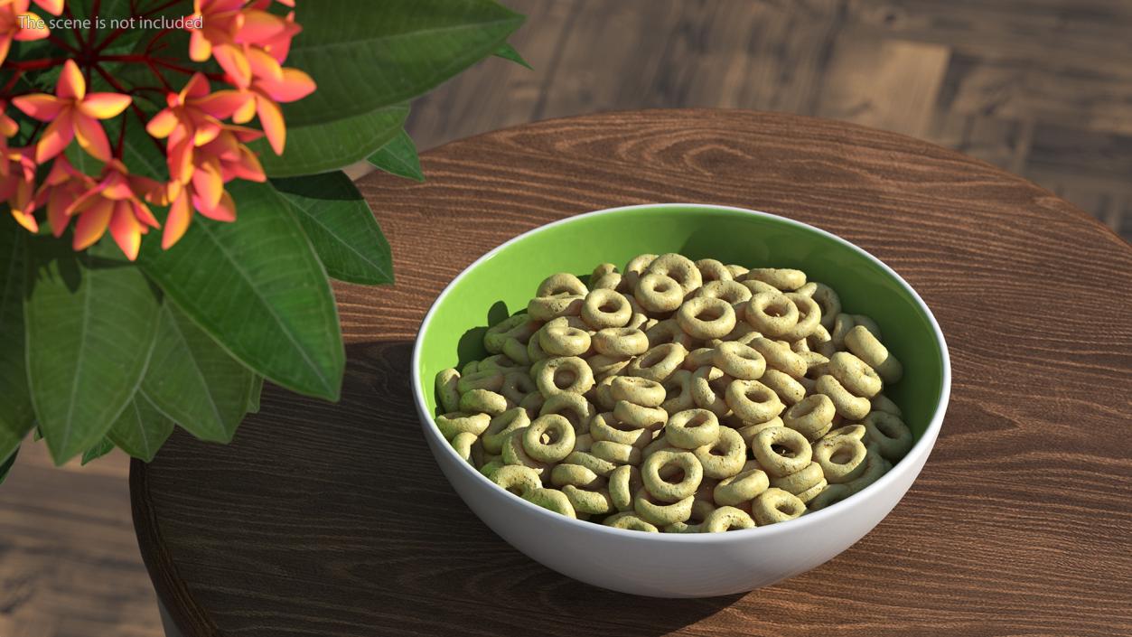 3D Oats Cereals Rings Breakfast model