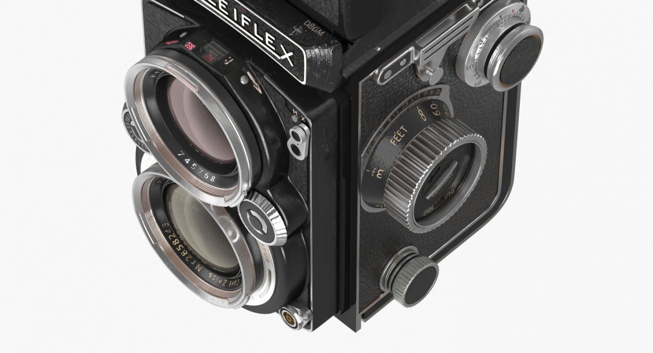 Vintage TLR Rolleiflex Film Camera 3D model