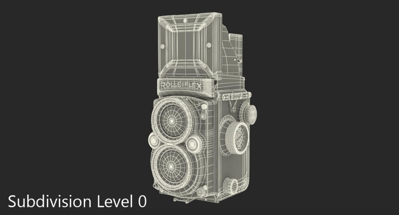 Vintage TLR Rolleiflex Film Camera 3D model