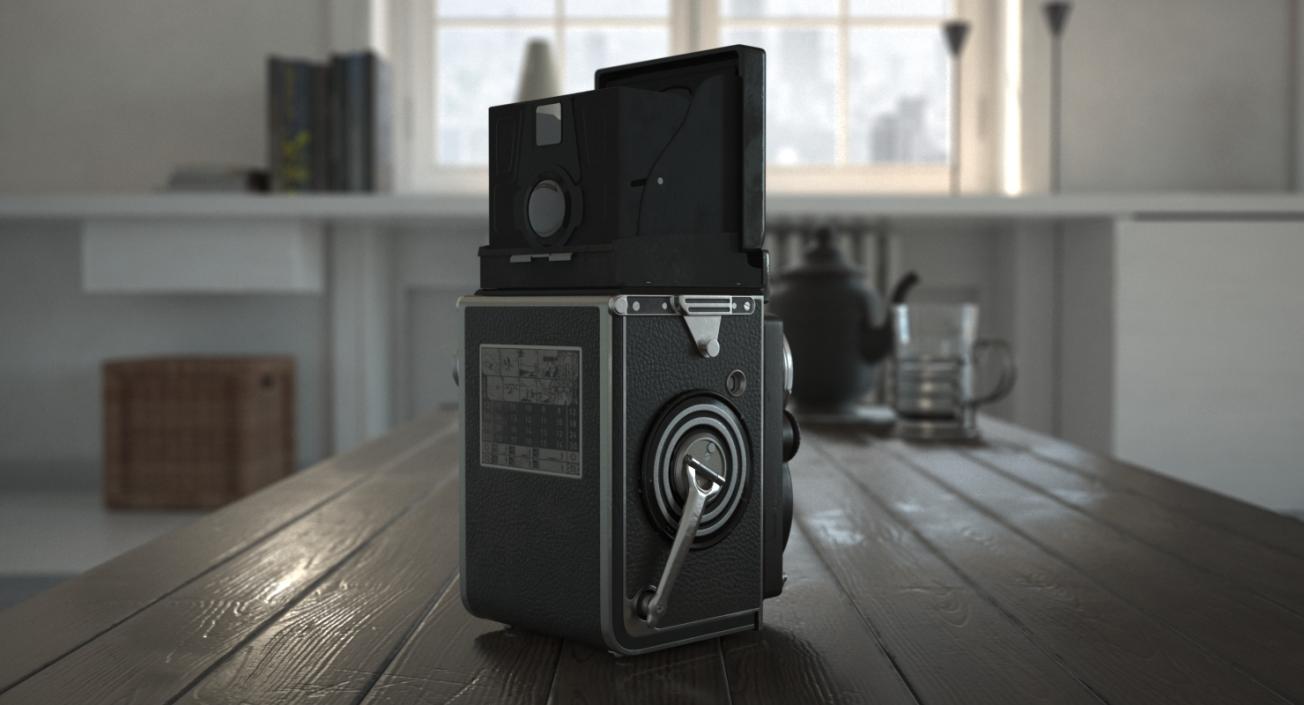 Vintage TLR Rolleiflex Film Camera 3D model